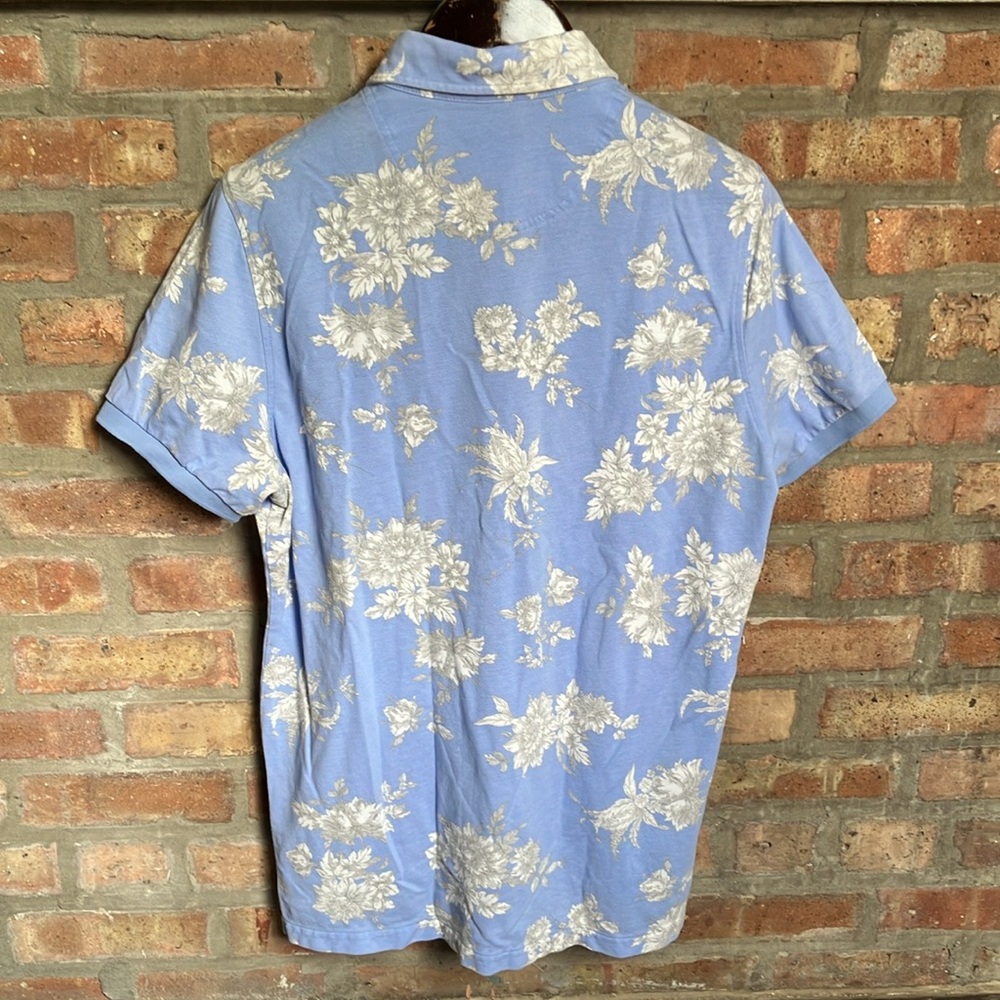 Stenstroms blue floral polo shirt - Picture 7 of 17